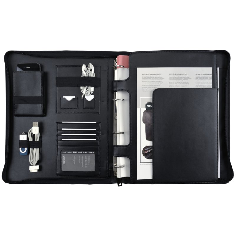 Alassio tablet organizer IMPERIA, A4, zwart, kunstleer
